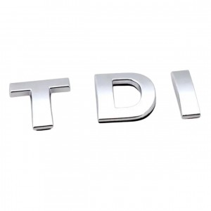 Emblema ABS TDI Argintiu Pentru Portbagaj