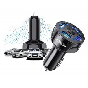 Incarcator universal masina Auto 4 porturi bricheta USB QC Fastcharge