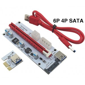 Riser Card PCI Express E 1X la 16X + USB 3.0 60cm