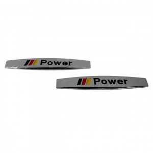 Set 2 buc Emblema Cromata Power pentru aripa